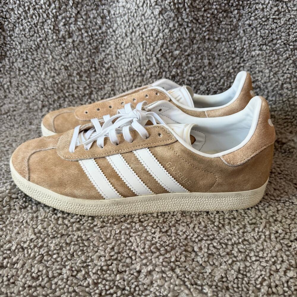 Adidas Gazelle Sneakers Beige Suede Upper Size 7.5 Mens/ 8.5 Womens